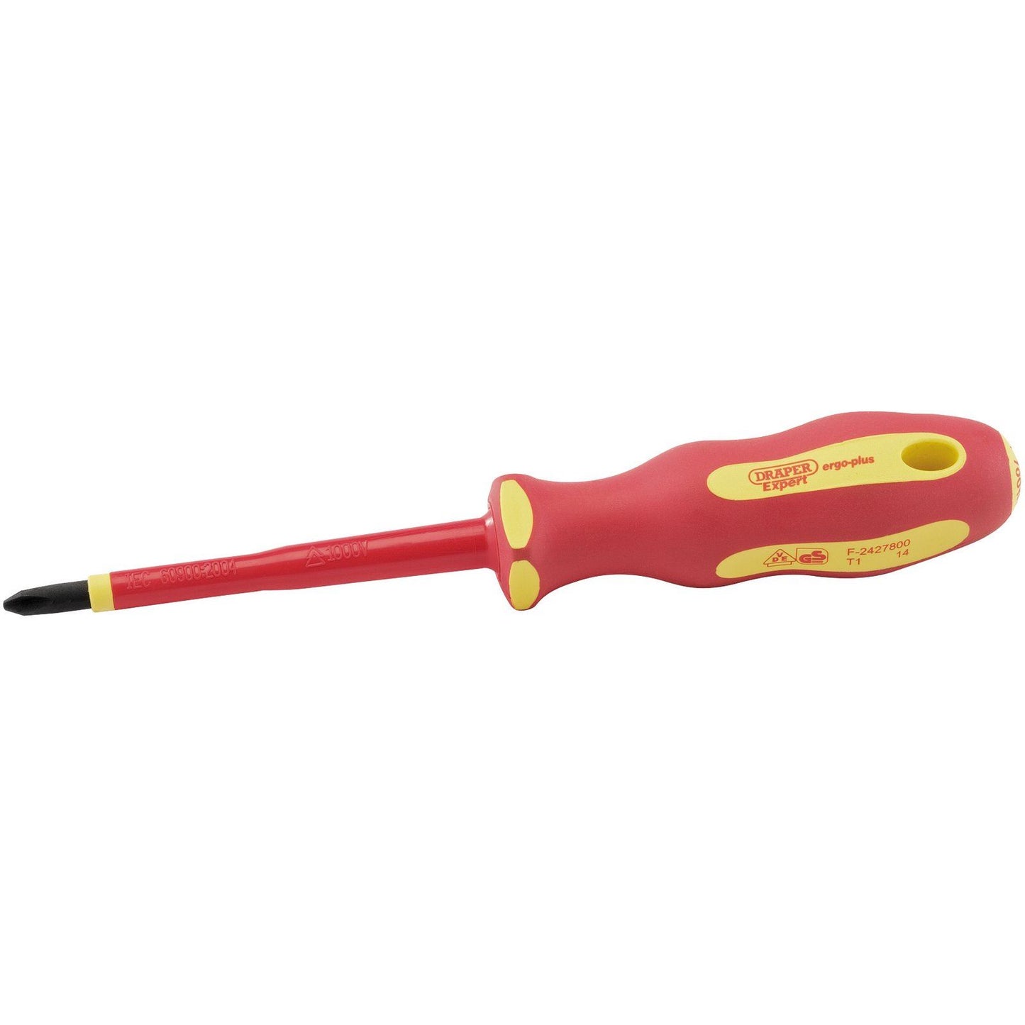 Genuine Draper Ergo Plus VDE No.2 x 100mm Cross Slot Screwdriver | 64432