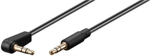 Goobay 3.5mm connector cable black 0.5m 3.5mm male to 3.5mm male 90°