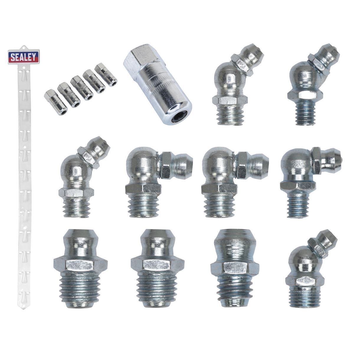 Sealey Clip Strip Deal - Grease Nipples & Connectors GNCSET
