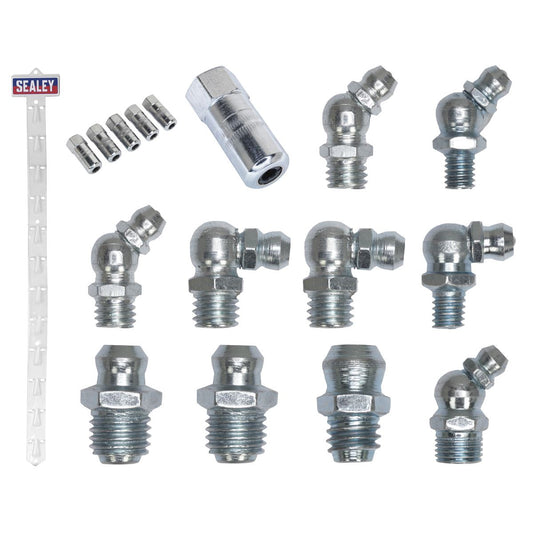 Sealey Clip Strip Deal - Grease Nipples & Connectors GNCSET