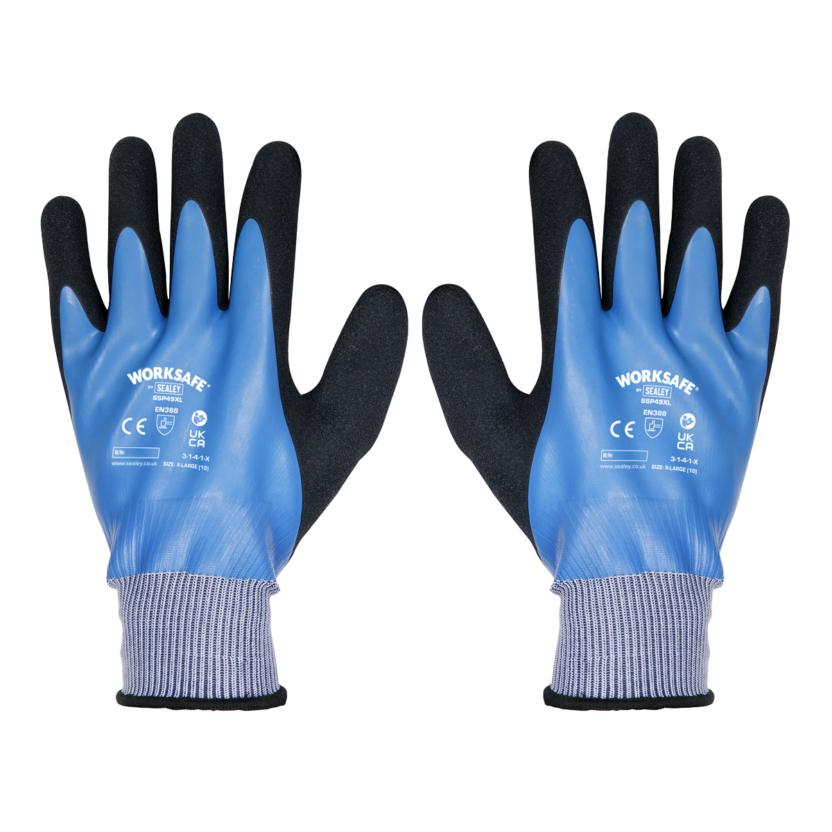 Worksafe Waterproof Latex Gloves - (X-Large) - Box of 120 Pairs SSP49XL/B120