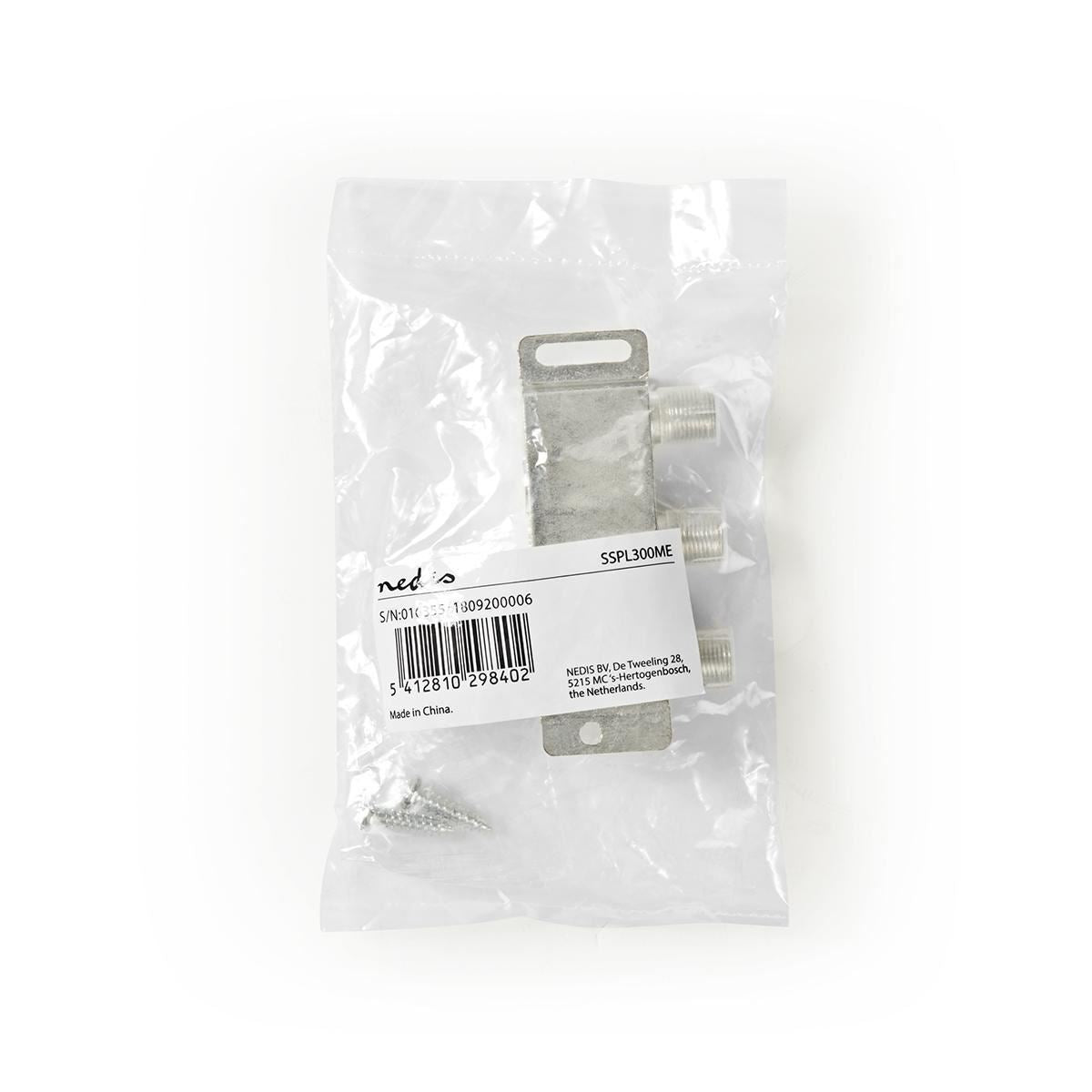 Nedis CATV F-Splitter Max 6.8 dB gain 5 to 1000 MHz 3 Outputs - SSPL300ME