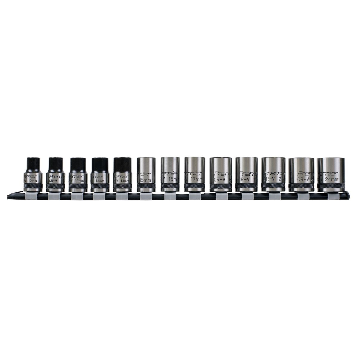 Premier Socket Set 13pc 1/2"Sq Drive Lock-On 6pt Metric - Black Series AK2742B