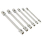 Sealey Double Flexi-Head Socket Spanner Set 6pc Fully Polished MM AK635