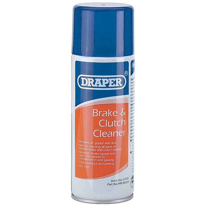 Draper 1x 400ml Brake & Clutch Cleaner Spray Professional Tool 41925