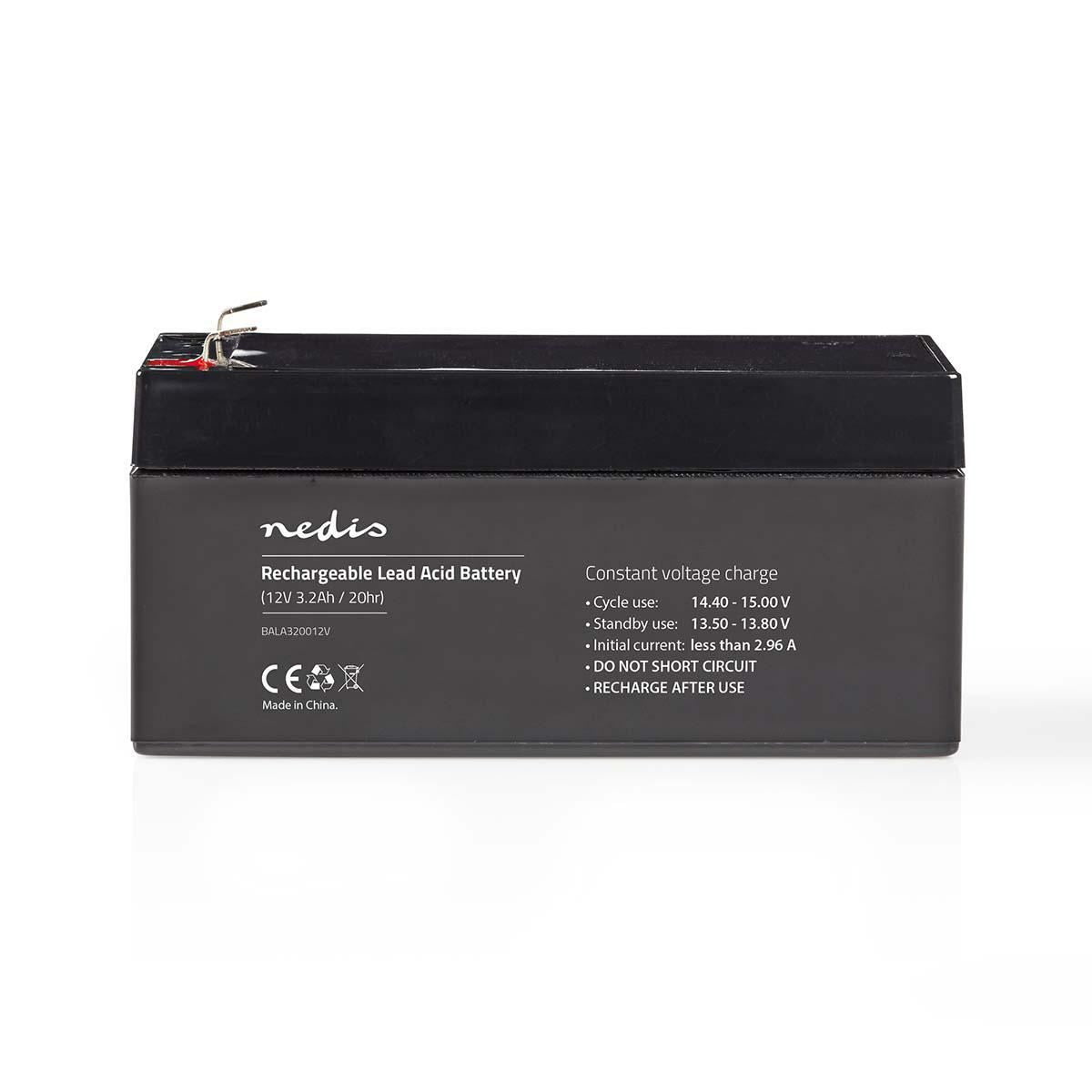 Nedis Rechargeable Lead-Acid Battery 12V 3200mAh 134 x 67 x 61mm BALA320012V