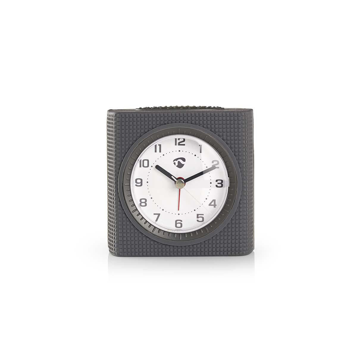 Nedis Analogue Desk Alarm Clock Snooze function Backlight Grey/White - CLDK004GY