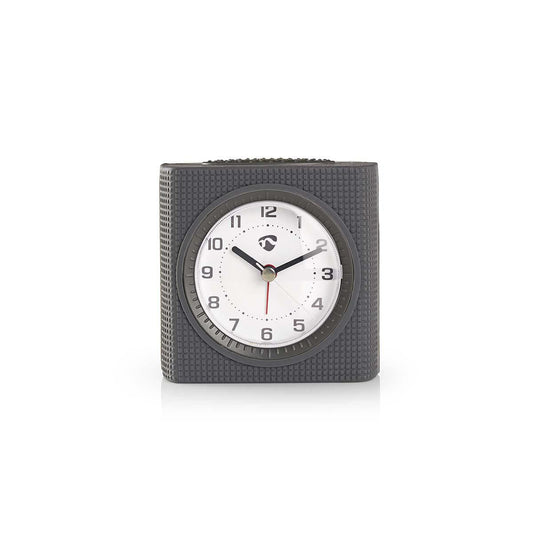 Nedis Analogue Desk Alarm Clock Snooze function Backlight Grey/White - CLDK004GY