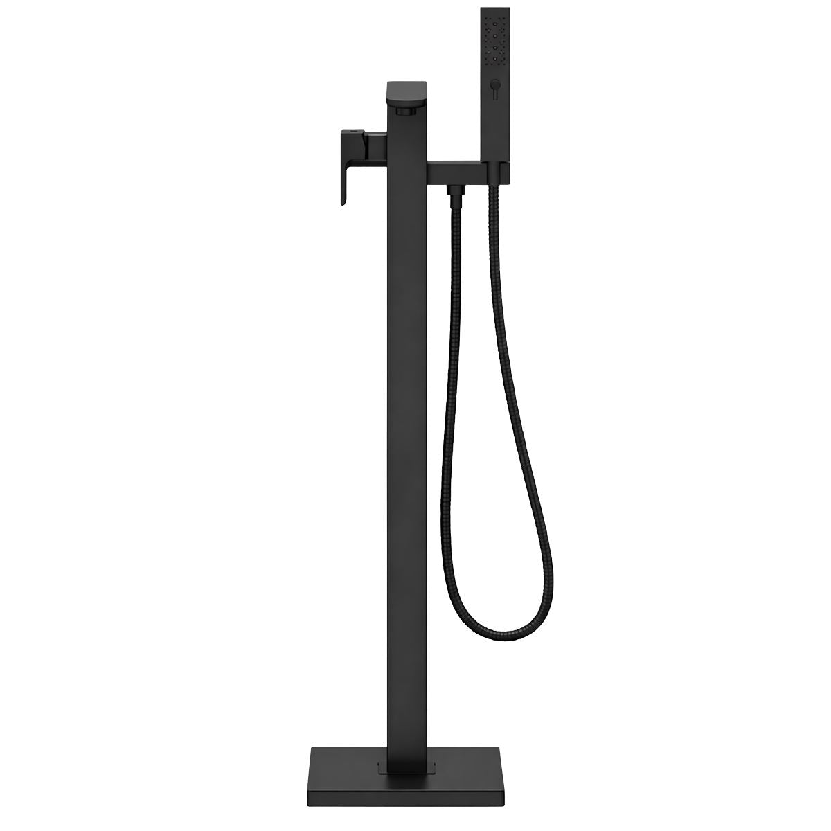 Baridi Freestanding Bath Mixer Tap with Shower - Matt Black DH401