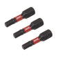 Sealey Premier Hex 4mm Impact Power Tool Bits 25mm - 3pc AK8212