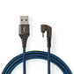 Nedis USB Cable USB 2.0 USB-A Male USB Type-C Male 480 Mbps Gold Plated 1m Round - GCTB60600BK10