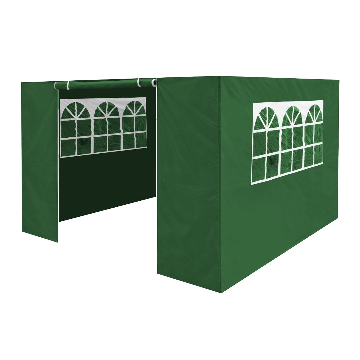 Sealey Dellonda Premium Side Walls/Doors/Windows for Gazebo/Marquee, Fits 2 x 2m Models - Dark Green DG144