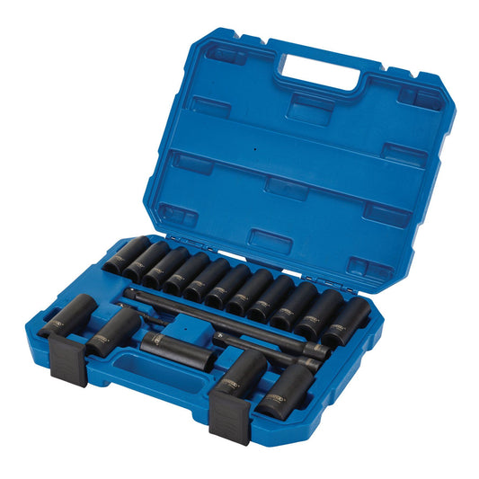 Draper 19 Piece 1/2"Sq.Dr Impact Sock.Set 410D/19/MM - 04577