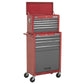 Sealey Topchest & Rollcab Combo 13 Drawer - Red/Grey AP22513BB