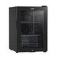 Baridi 60L Beer & Drinks Fridge with LED Light, Black and Glass Door DH62