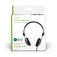 Nedis Wired Headphones 1.1m Round Cable On-Ear Lightweight Black - HPWD1104BK