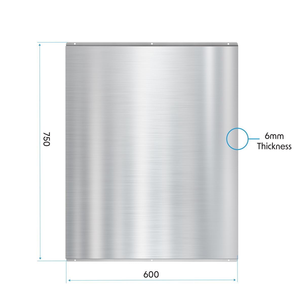 Sealey Baridi 60cm Splashback for Cooker Hoods, Extractor Fans, Range Hoods, Stainless Steel DH193