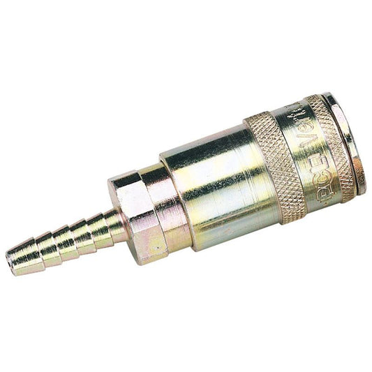 Draper 1/4" Bore Vertex Air Line Coupling with Tailpiece (Sold Loose) No.51412