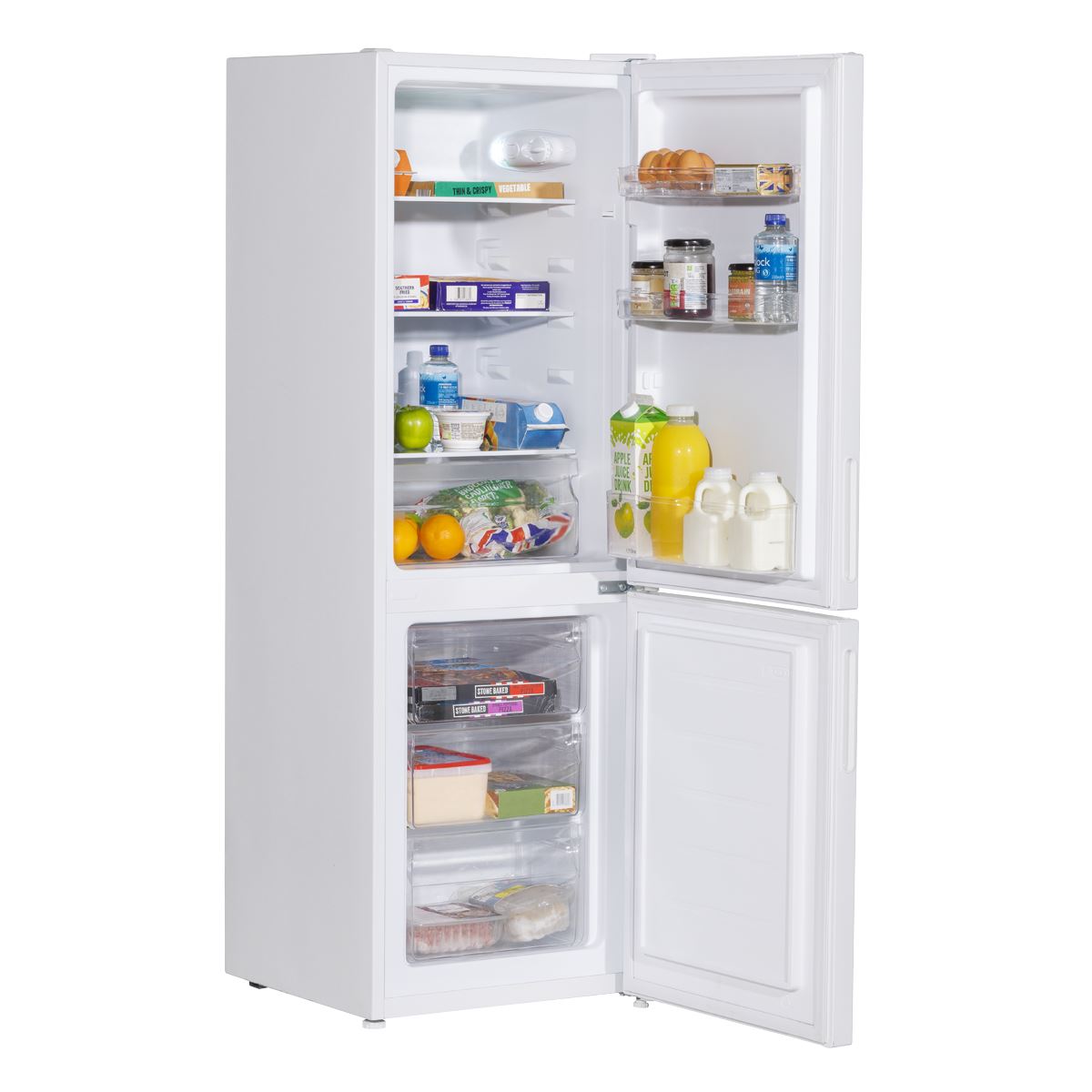 Baridi 70/30 Low Frost Fridge Freezer 157L Capacity - White DH252