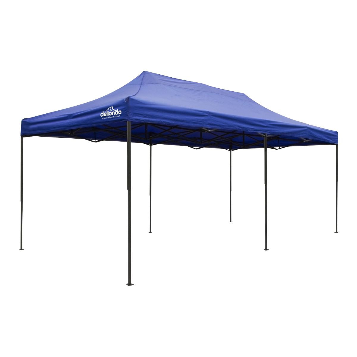 Sealey Dellonda Premium 3x6m Pop-Up Gazebo, Heavy Duty, PVC Coated, Water Resistant Fabric, Supplied with Carry Bag, Rope, Stakes & Weight Bags - Blue Canopy DG139