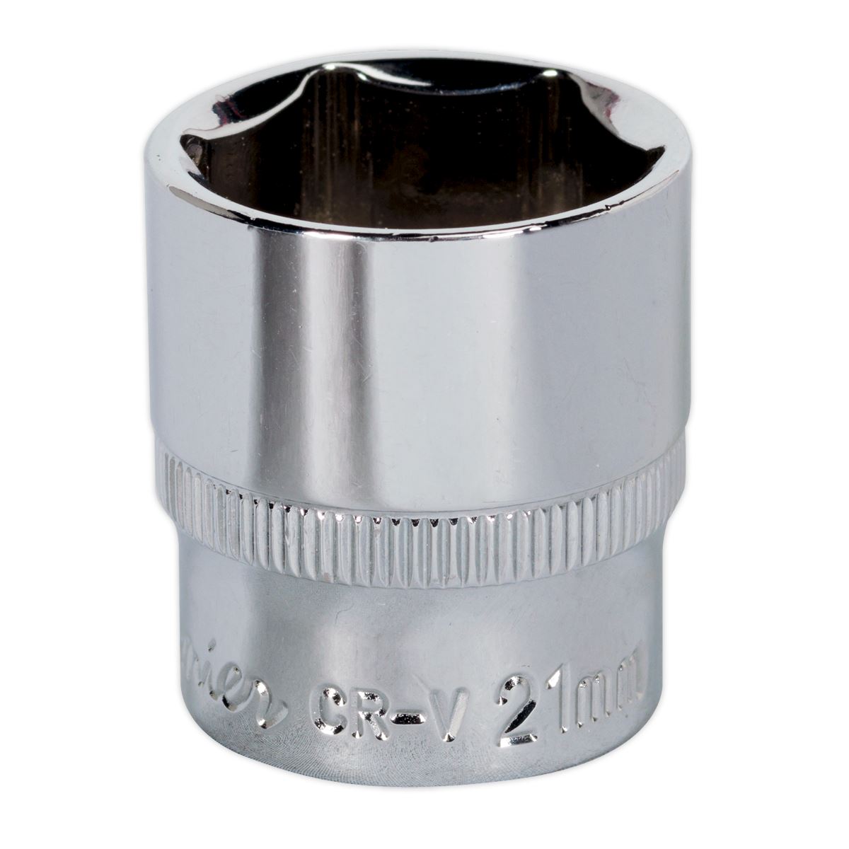 Sealey WallDrive Socket 21mm 3/8"Sq Drive Fully Polished SP3821