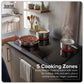Baridi Integrated Ceramic Hob with 5 Cooking Zones 90cm - Black Glass DH389