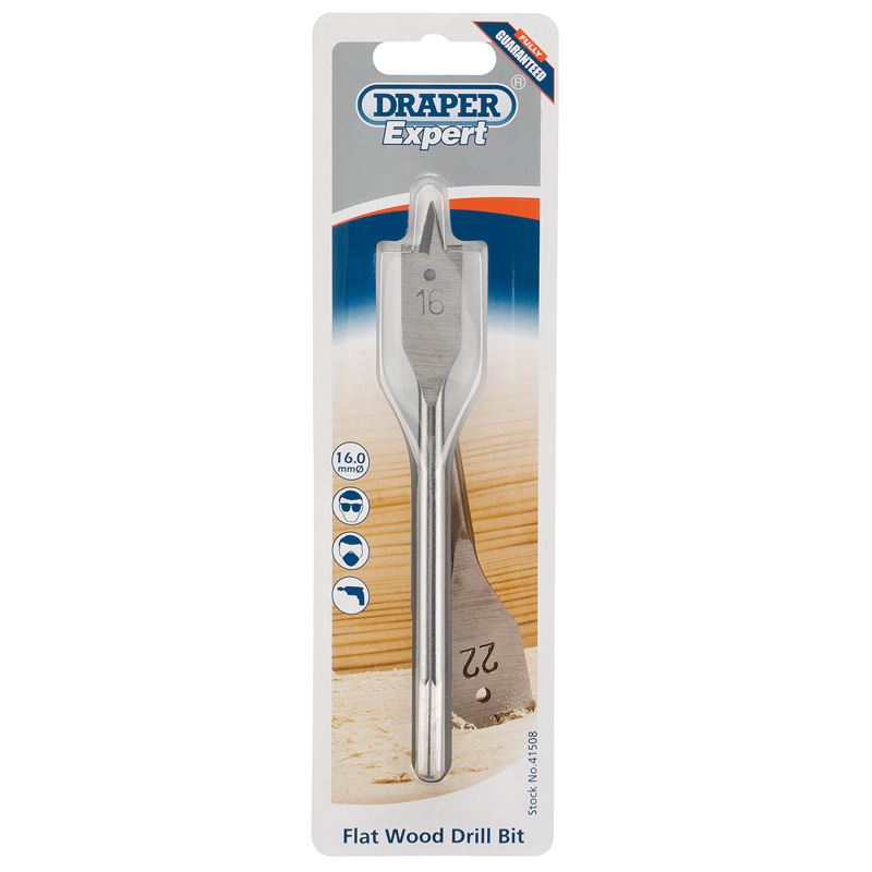 Draper Expert 16.0mm Flat Wood Bit (16mm) - 41508
