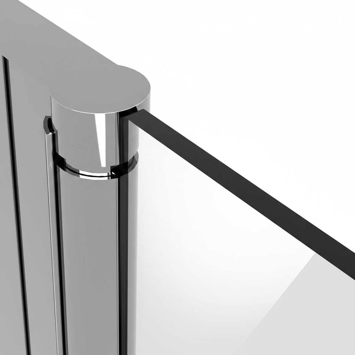 Baridi Pivot Shower Door 800 x 1850mm, 6mm Tempered Glass, Reversible - Chrome DH303