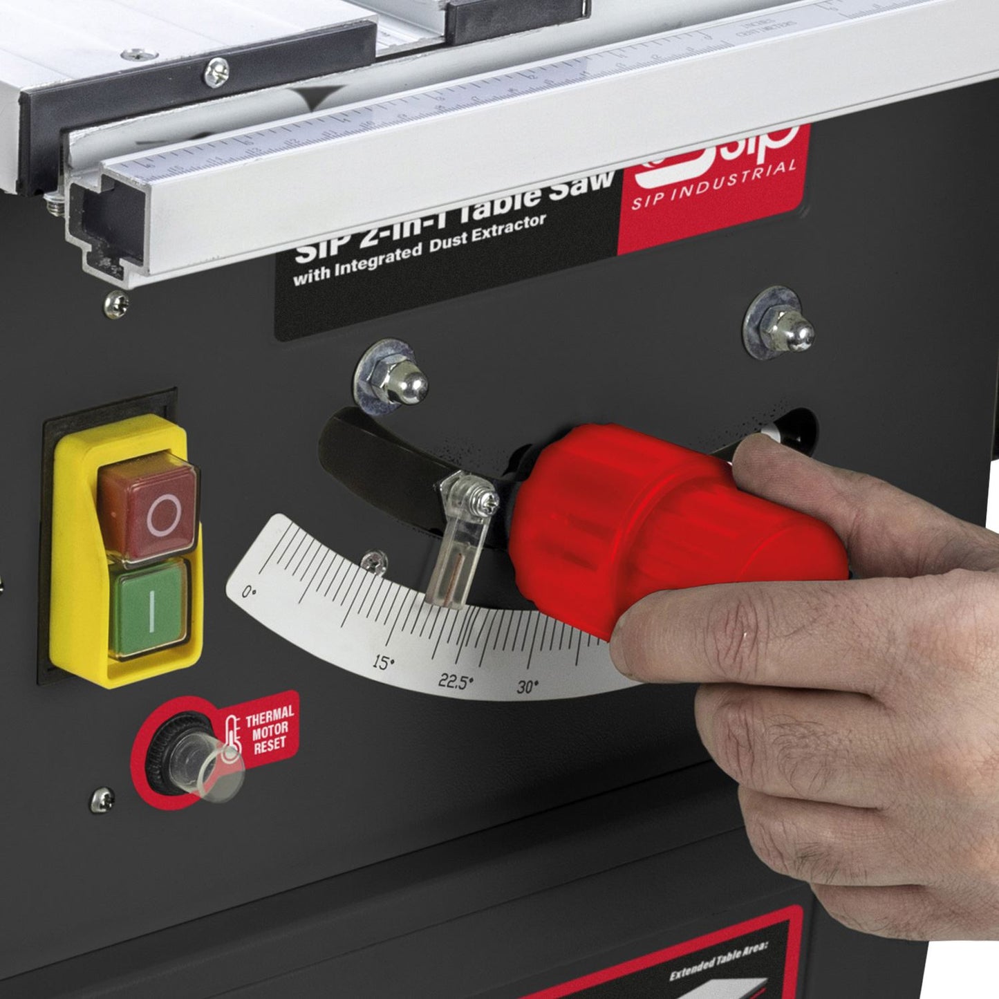 SIP Industrial 2-in-1 Table Saw with Integrated Dust Extractor
