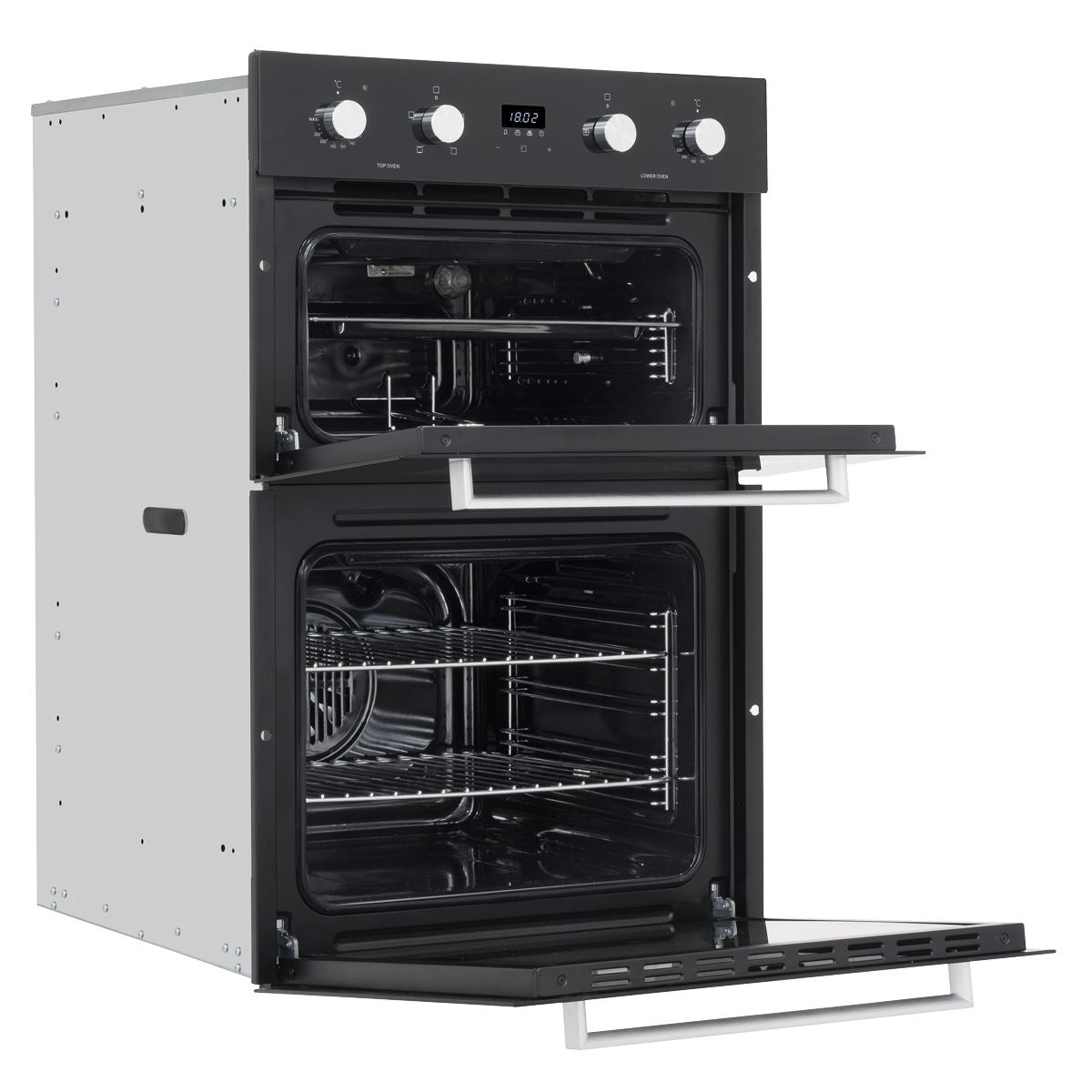 Baridi 90cm Built-In Double Oven, 88L Capacity, Energy Rating A - Black DH279
