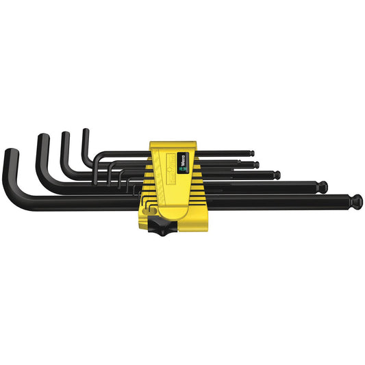 Wera 950Pkl/13Szn Hex Key Set 0.05-3/8"  Long B/End B/Laser 13Pc 021728