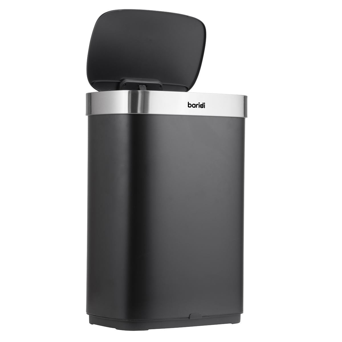 Baridi Sensor Bin 65L - Black/Stainless Steel DH282