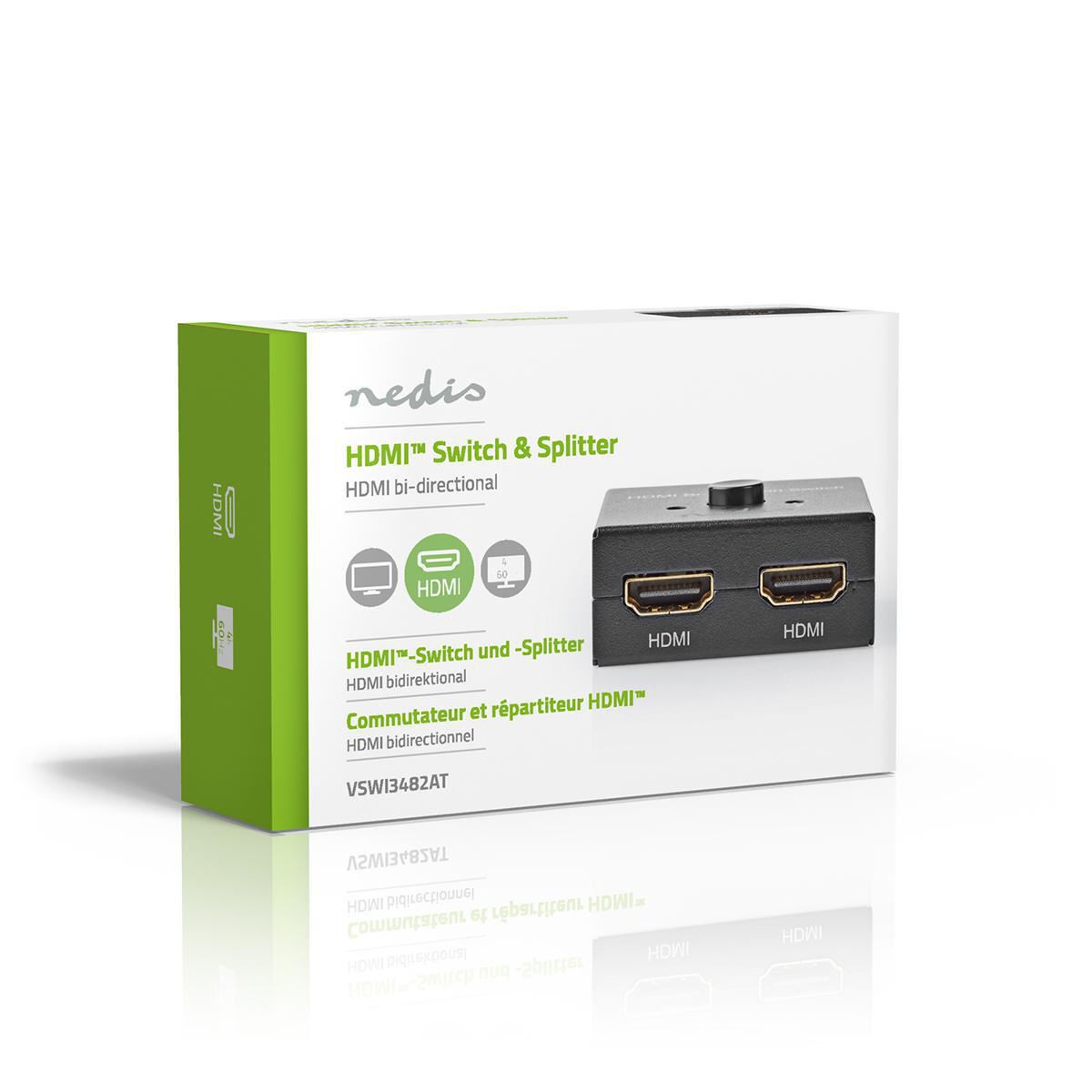 Bi-directional Switch 2x HDMI Output to 1x HDMI Input 2x HDMI - VSWI3482AT