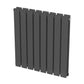 Baridi Horizontal Radiator Contemporary Double Flat Panel Design 600 x 560mm � Anthracite DH339