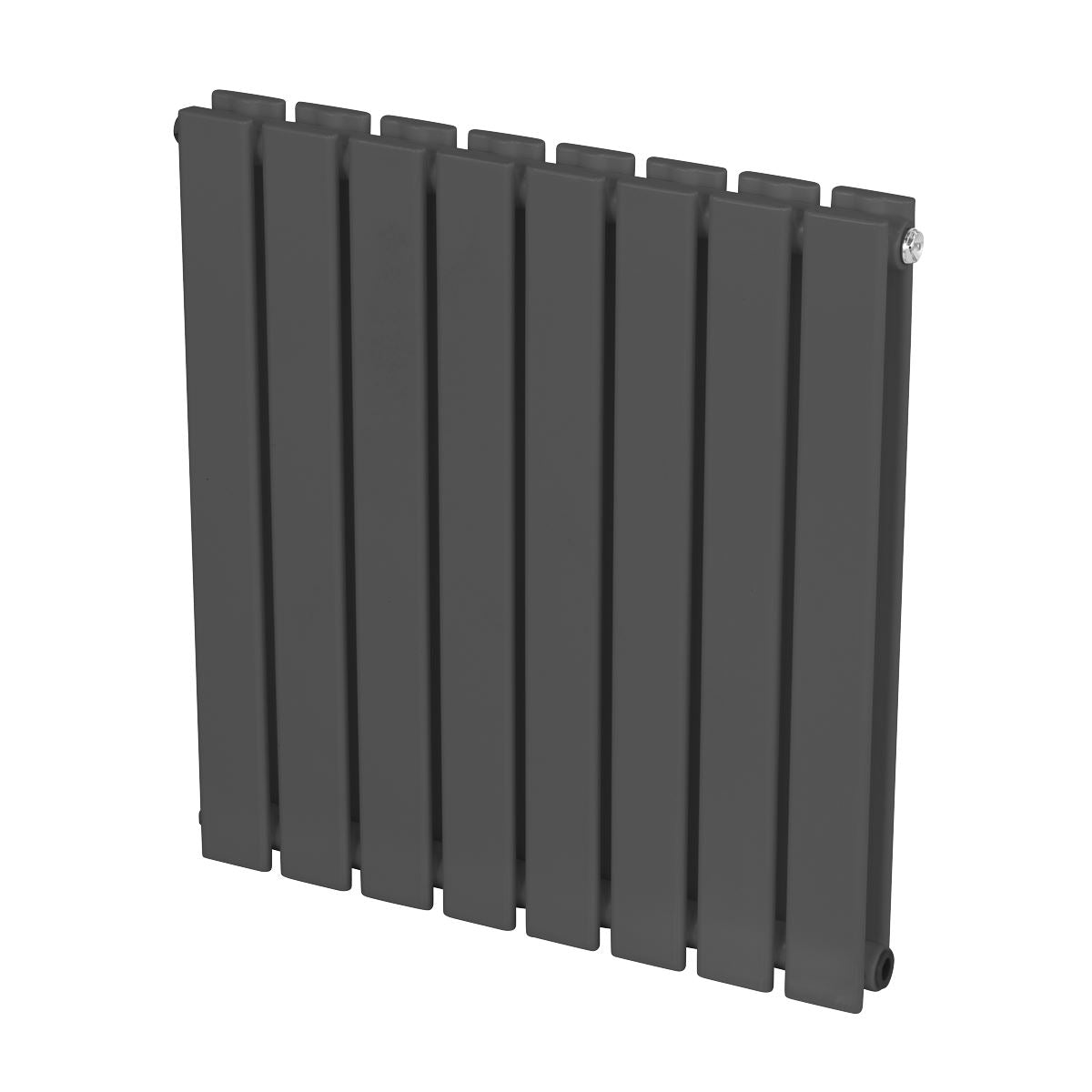 Baridi Horizontal Radiator Contemporary Double Flat Panel Design 600 x 560mm � Anthracite DH339