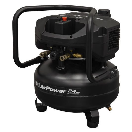 Sealey 24L Oil Free Belt Drive Vertical Compressor 2hp SAC24V