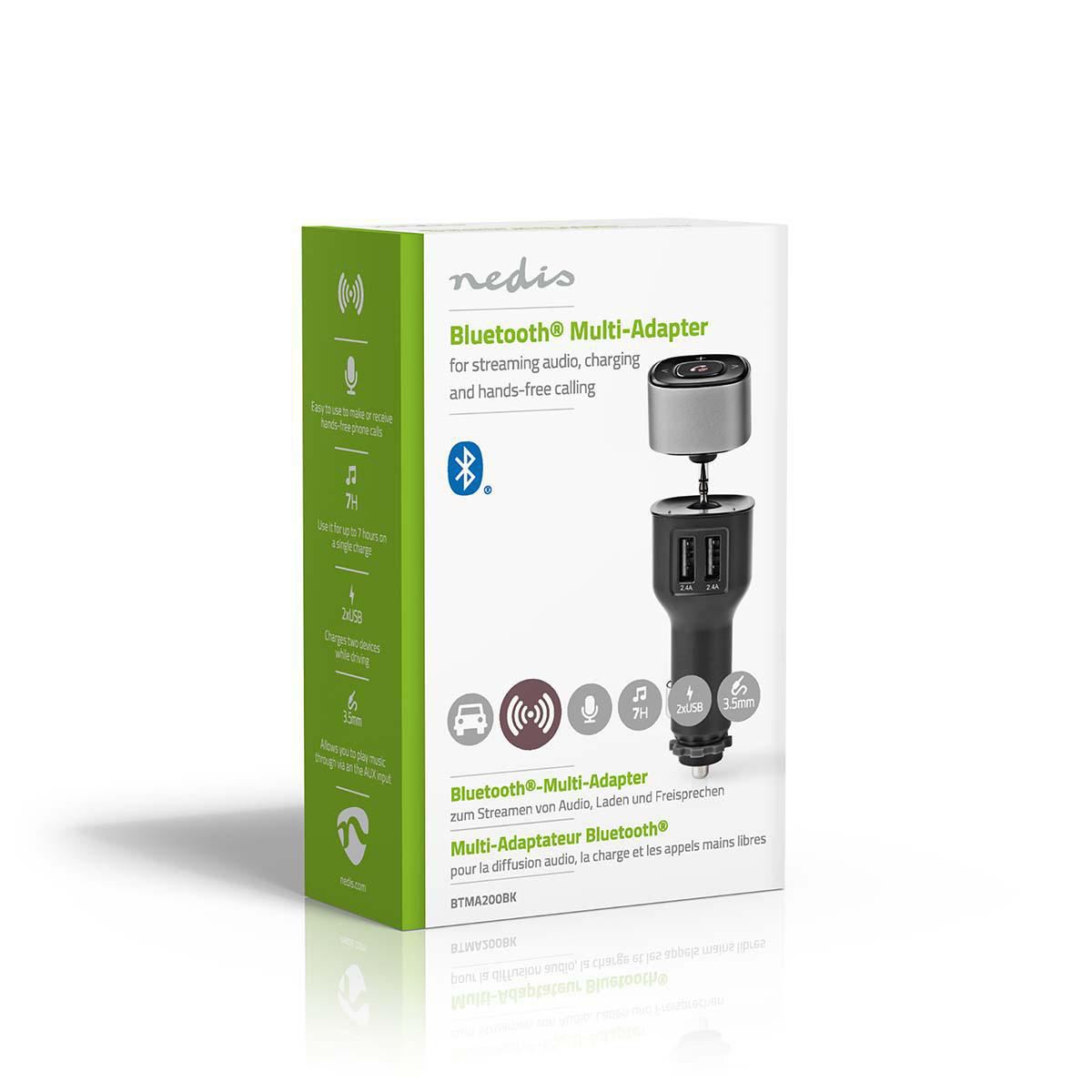Nedis Bluetooth Car Multi Adapter for Streaming audio, Charging and Hands Free