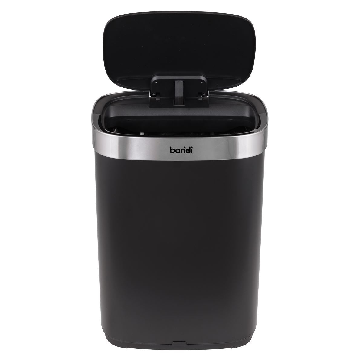 Baridi Sensor Bin 65L - Black/Stainless Steel DH282