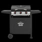 Dellonda 3 Burner Gas BBQ Grill, Ignition, Thermometer, Black/Stainless Steel DG14