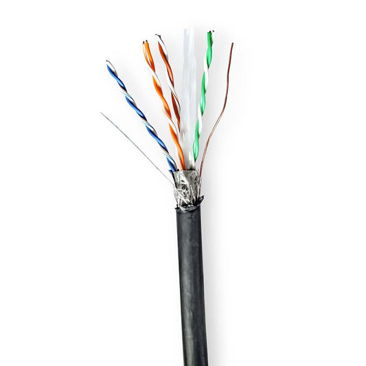 Nedis Network Cable Roll CAT6 Solid S/FTP Copper 305m Outdoor Round PE Gift Box