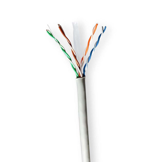 Nedis Network Cable Roll CAT6 Stranded U/UTP CCA 100m Indoor Round PVC Grey