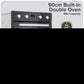 Baridi 90cm Built-In Double Oven, 88L Capacity, Energy Rating A - Black DH279