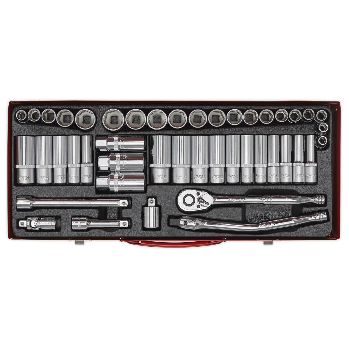 Sealey Socket Set 45pc 3/8"Sq Dr 6pt WallDrive - Metric/Imperial AK692