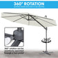 Dellonda Cantilever Parasol with 360� Rotation, Tilt & Cover 3m - Cream DG268
