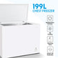 Sealey Baridi Freestanding Chest Freezer, 199L Capacity, Garages and Outbuilding Safe, -12 to -24�C Adjustable Thermostat with Refrigeration Mode, White DH111