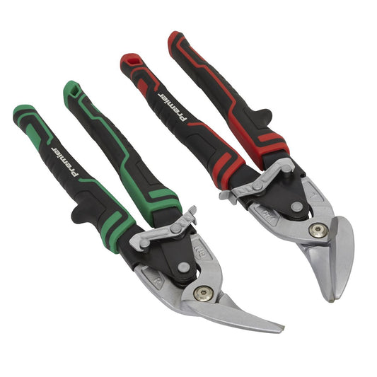 Sealey High Leverage Offset Aviation Tin Snip Set 2pc AK69072