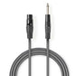 Nedis Unbalanced XLR Audio Cable XLR 3-pin Female to 6.35mm Male 3m Grey - COTH15120GY30