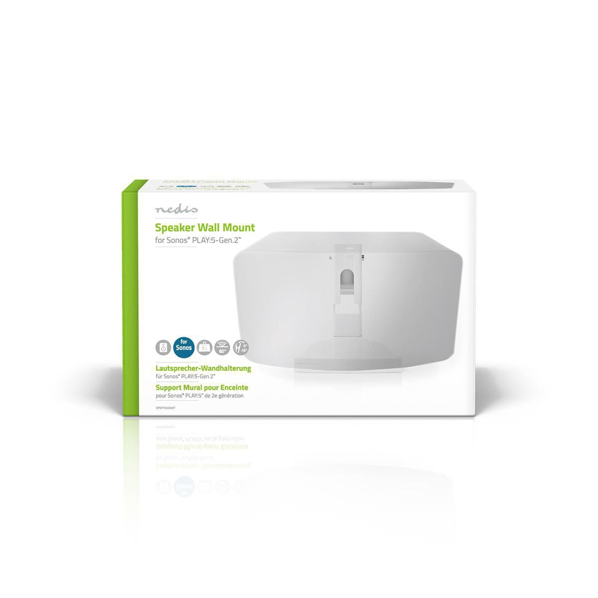 Nedis Speaker Wall Mount For Sonos® PLAY:5-Gen2 Tiltable and Rotatable Max. 7 kg - SPMT5500WT