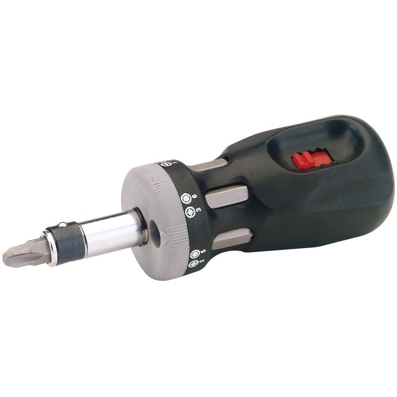 Draper VOID Chubby Ratcheting Screwdriver and Bit Set (7 Piece) - 75065