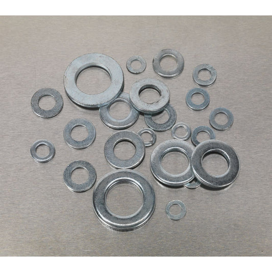 Sealey Flat Washer Assortment 1070pc M5-M16 Form A Metric AB055WA